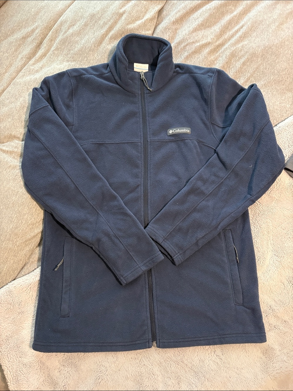 EUC Men’s Columbia Navy Full-Zip Lightweight Fleece Jacket Size S
